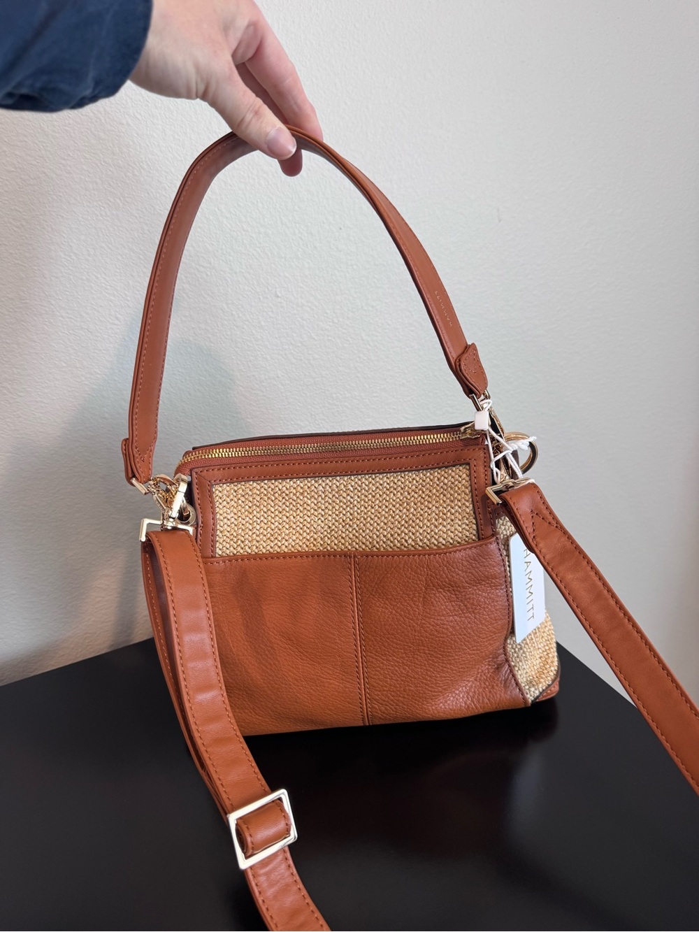 Hammitt Bryant Med Cocoa Raffia Bag NWT - Picture 4 of 7